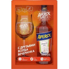 Аперитив Aperol в подарочной упаковке + бокал