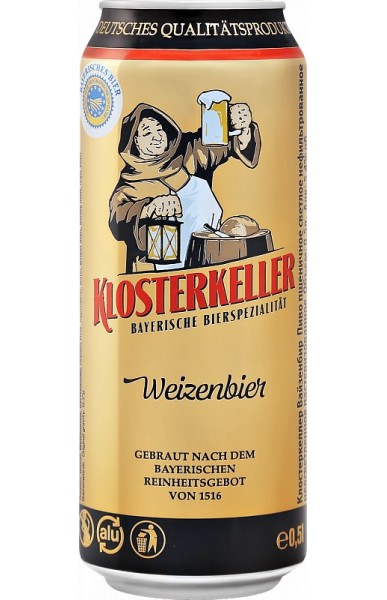 Пиво "Klosterkeller" Weizenbier, 0.5 л